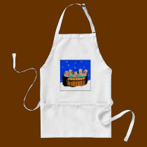 WHEATEN TERRIERS IN HOT TUB aprons
