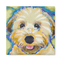 Wheatens Go Beyond Cute fun colorful dog art magnets