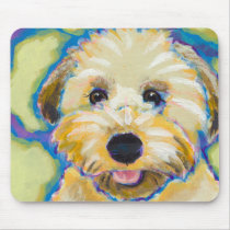 Wheatens Go Beyond Cute fun colorful dog art mousepads