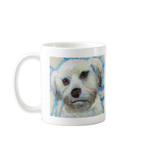 Wheatens Understand Irony fun colorful dog art mugs