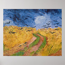 Wheatfield with Crows, 1890 (oil on canvas) Poster