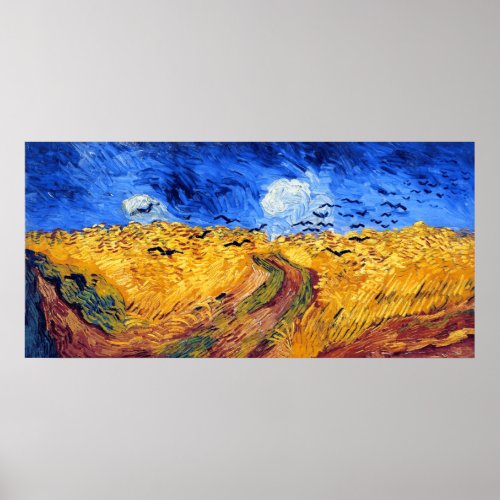 Wheatfield with Crows, Van Gogh print