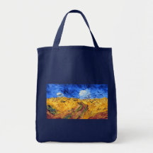 Wheatfield with Crows, Van Gogh Tote Bag