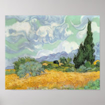 Wheatfield with Cypresses, 1889 Posters