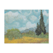 Wheatfield with Cypresses - visit store below Post Card