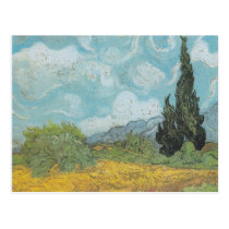 Wheatfield with Cypresses - visit store below Post Card