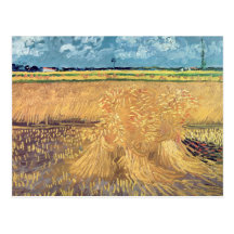 Wheatfield with Sheaves, 1888 Post Card