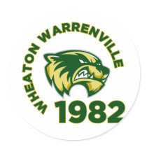 Wheaton Warrenville High School Round Sticker
