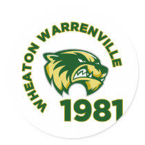 Wheaton Warrenville High School Round Stickers