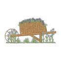 Wheel Barrow with Flowers embroidered shirts
