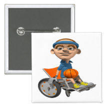 Wheel Chair Basketball Buttons