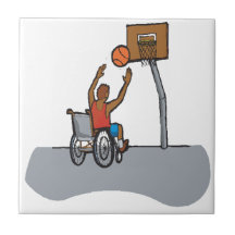 Wheel Chair Basketball Ceramic Tile