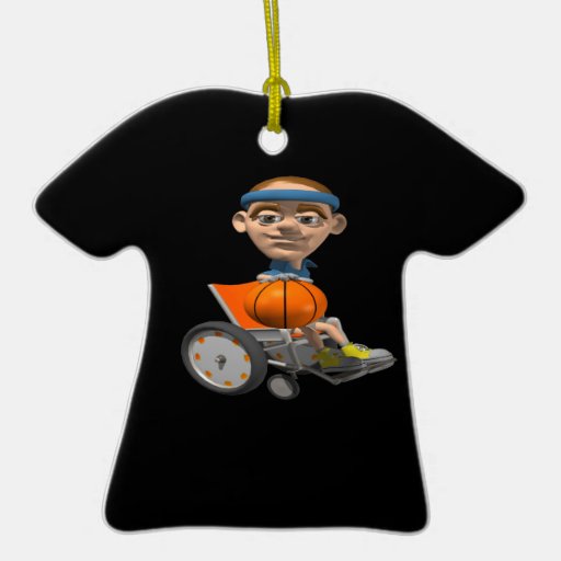 Wheel Chair Basketball Christmas Tree Ornaments
