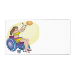 Wheel Chair Basketball Custom Shipping Labels