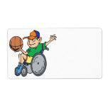 Wheel Chair Basketball Personalized Shipping Label
