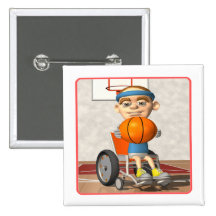 Wheel Chair Basketball Pin