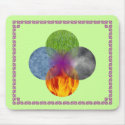 Wheel of Being - Green mousepad