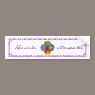 Wheel of Being - White Bumper Stickers by ElementalByNature