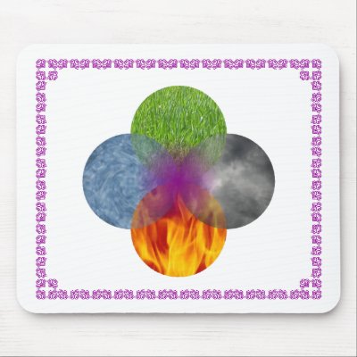 Wheel of Being - White Mouse Mat by ElementalByNature