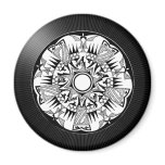 'Wheel of Black Sunshine' Refrigerator Magnet
