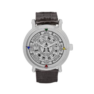 Wheel of the Year Zodiac Sabbats Runes Wrist Watch
