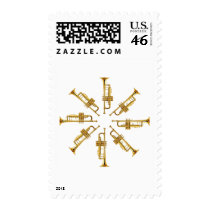 Wheel of Trumpets Postage Stamp