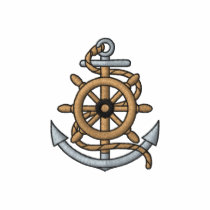 Wheel with anchor embroidered shirts by ZazzleEmbroidery Wheel with anchor embroidered shirts