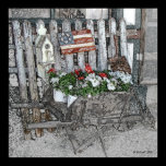 Wheelbarrow Flowers posters