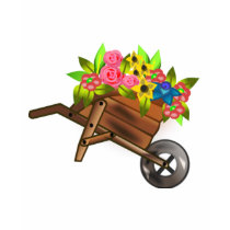 Wheelbarrow/ wagon filled with flowers t-shirts by shopstew Wheelbarrow/ wagon filled with flowers t-shirts