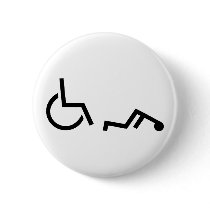 Wheelchair accident pinback buttons