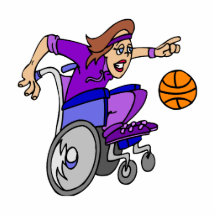 Wheelchair basketball girl acrylic cut outs