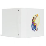 Wheelchair Basketball Girl Vinyl Binder