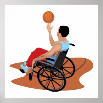 wheelchair basketball print