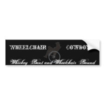 wheelchair cowboy bumper stickers