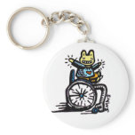 Wheelchair Monster Keychain