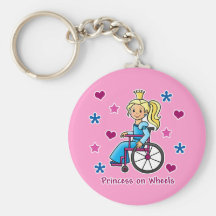 Wheelchair Princess Keychain