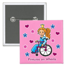 Wheelchair Princess Pins