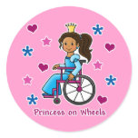 Wheelchair Princess Stickers