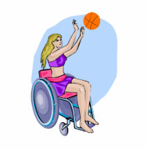 Wheelchair shot basketball photo cut outs