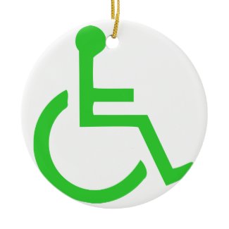 Wheelchair Symbol Christmas Ornament