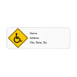 Wheelchair Traffic Highway Sign Return Address Labels
