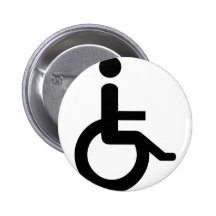 wheelchair user pinback button