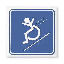 Wheelchair Whee! Refrigerator Magnet