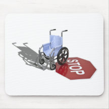 WheelchairStopSign103110 Mousepads