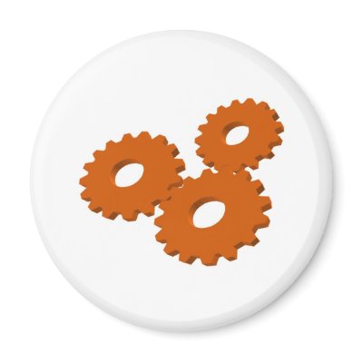 Wheels of Cog Moving fridge magnet