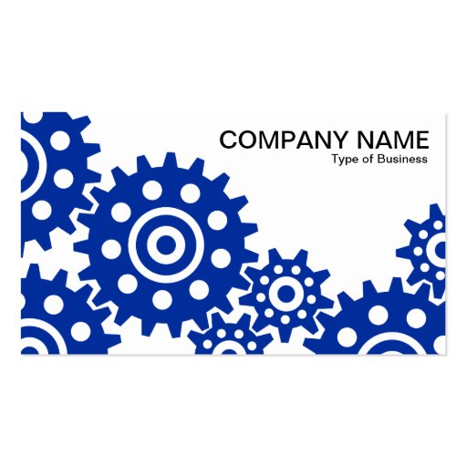 Wheels of Industry - Navy Blue and White Business Card
