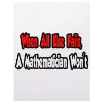 When All Else Fails, A Mathematician Won't letterhead