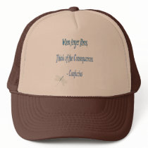 *When Anger Rises...*- Confucius Quote Hats
