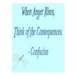 *When Anger Rises...*- Confucius Quote Postcard