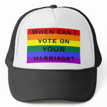 When can I vote on YOUR marriage? hats by rosethorne When can I vote on YOUR marriage? hats
